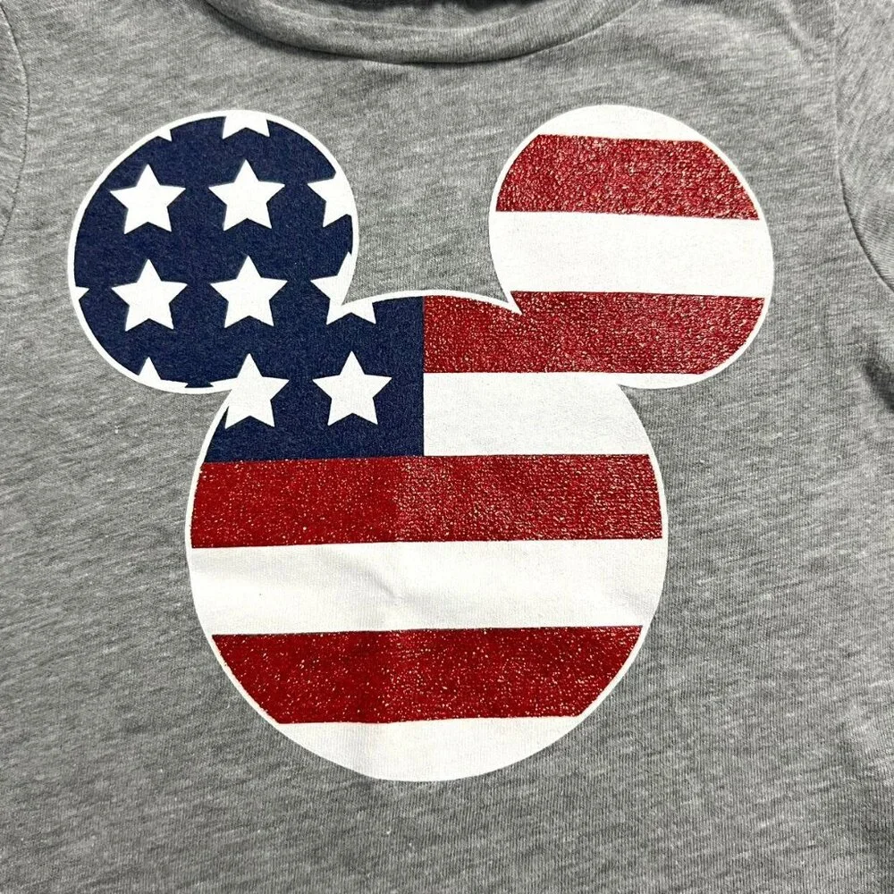 Old Navy 12-18m Patriotic American Flag Mickey Mouse Shirt